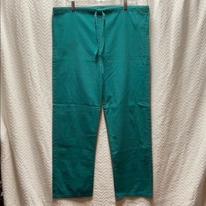 Scrub Zone green drawstring scrub pants
